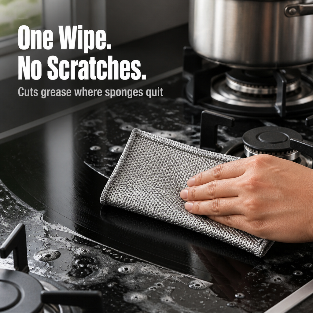 StellarEdge™ — Scrub Burnt-On Grease Off Every Pan Without a Single Scratch