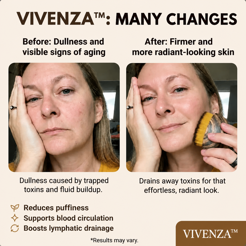 Vivenza™ Lymphatic Facial Brush — Reveal Your Skin’s Freshest, Most Radiant Glow Every Day