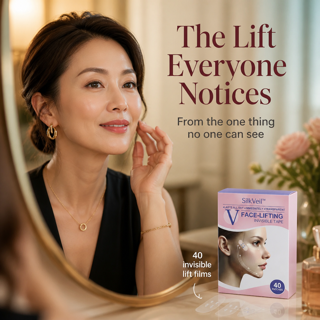 SilkVeil™ — Lift Your Jawline & Cheeks in Seconds With Film No One Sees