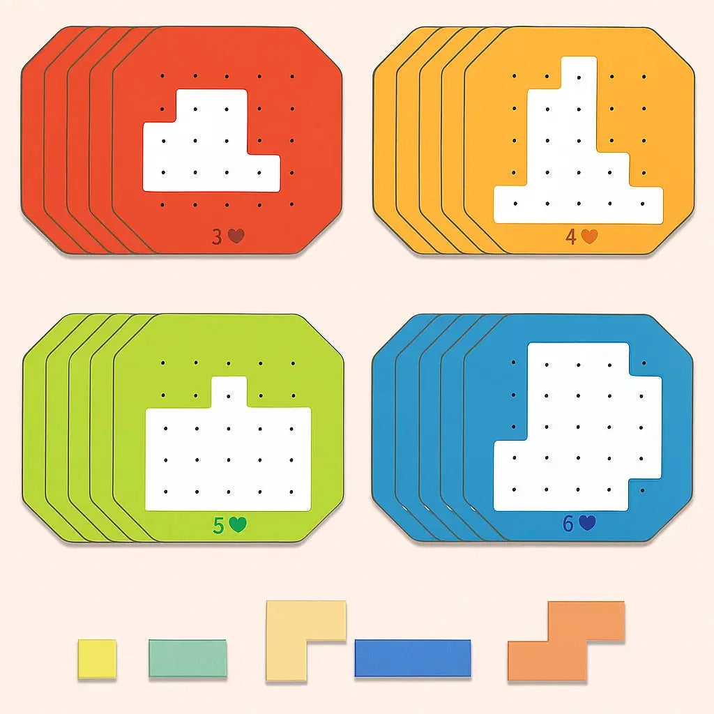 Logic Puzzle Game | 108 Pieces with 20 Task Cards | Brain Teaser