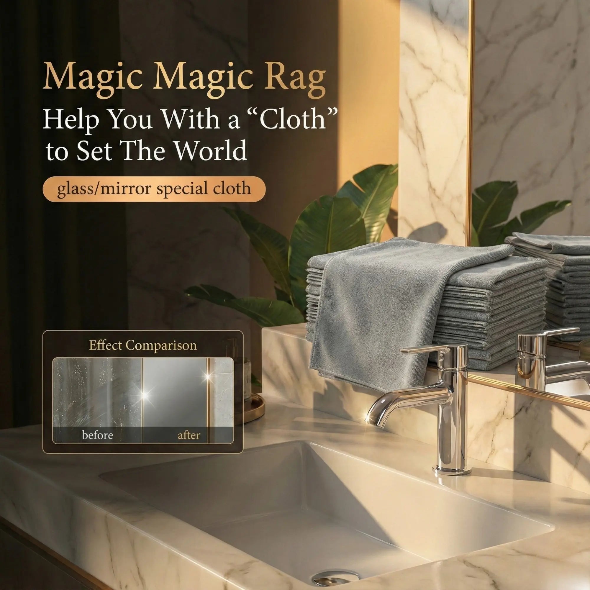 Microfiber Glass Cleaning Cloths | No Lint | Streakless and Reusable | ClearWipe