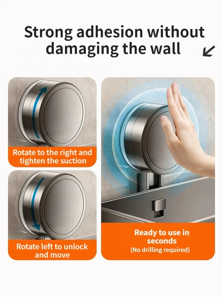 Suction Cup Shower Shelf | Drill-Free Setup | Drip Guard | SnapShelv