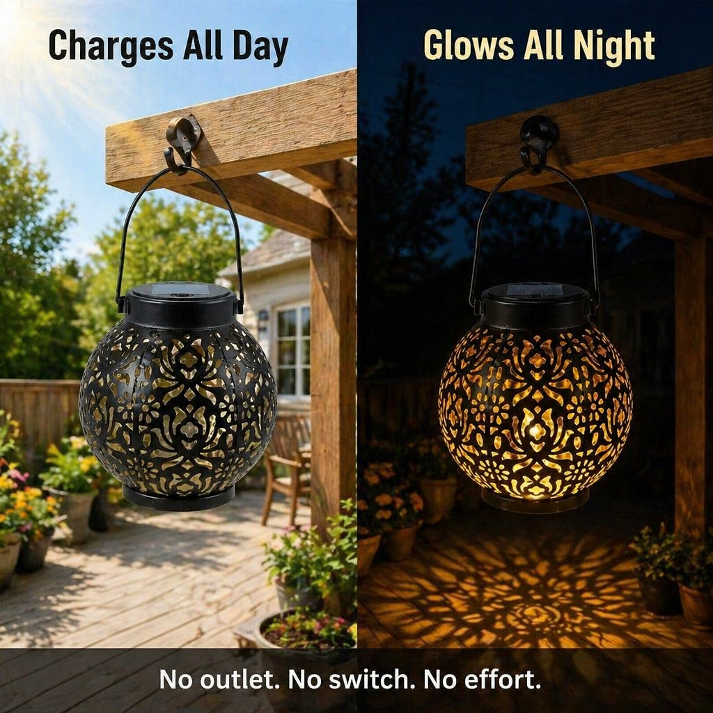 LumiFleur™ Solar Lantern — Project Enchanting Floral Shadows Throughout Your Backyard