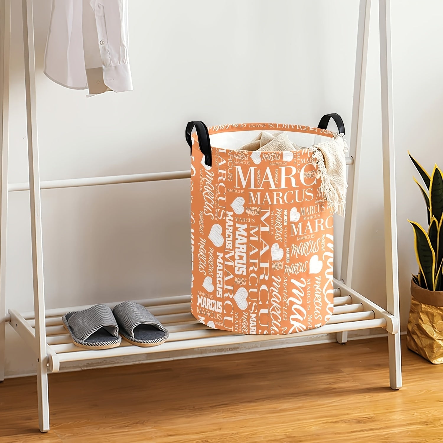 Space-Saving Laundry Organizer with Handles