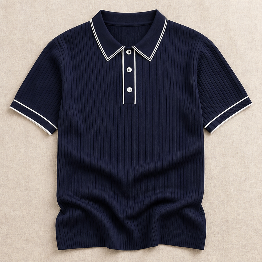 AeroStride™ – Breathable Lightweight Polo Shirt with Contrast Trim