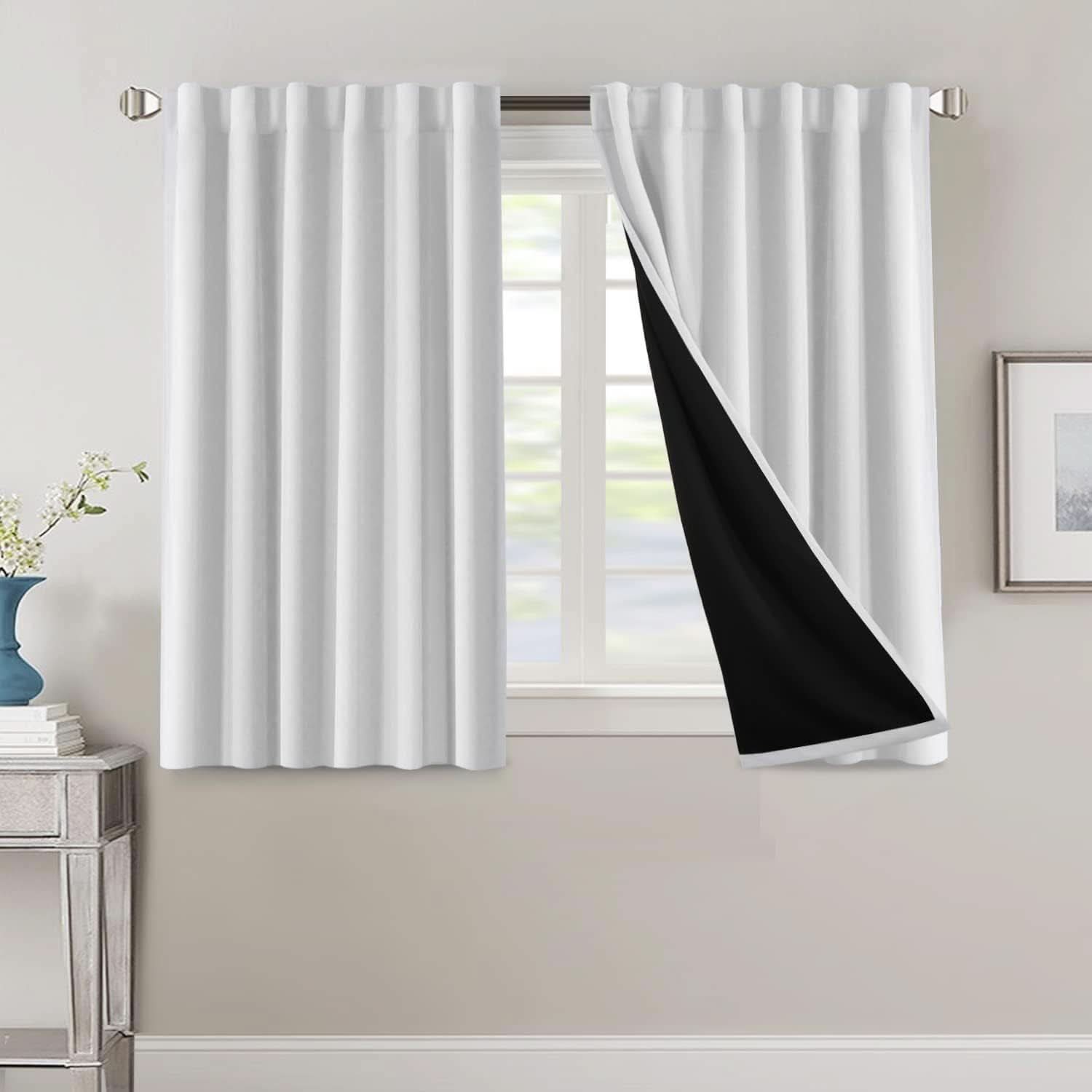 Blackout Curtains for Living Room and Bedroom – Long Black Design