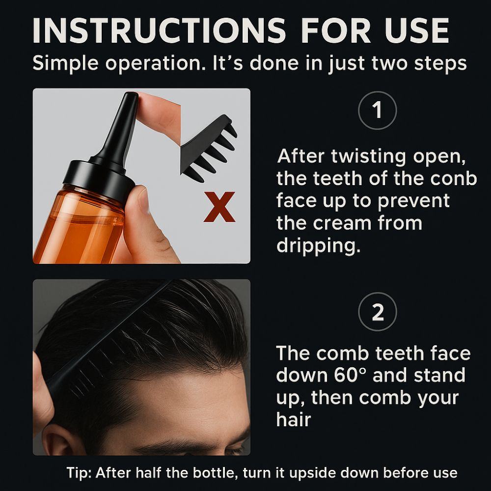 SculptEase™ 2-in-1 Styling Gel Comb — Master Every Strand with Fresh, Flake-Free Confidence All Day