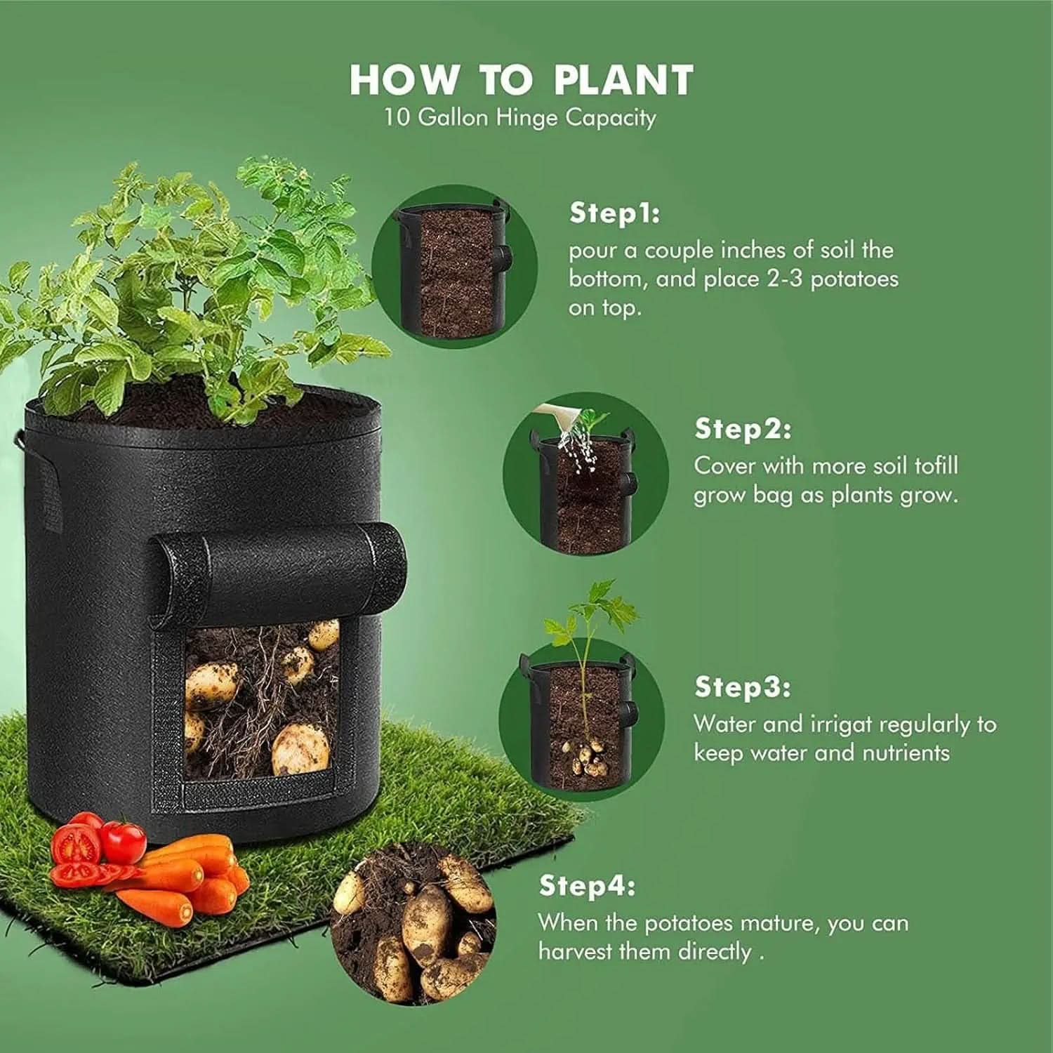 Potato Growing Bag Made of Fabric