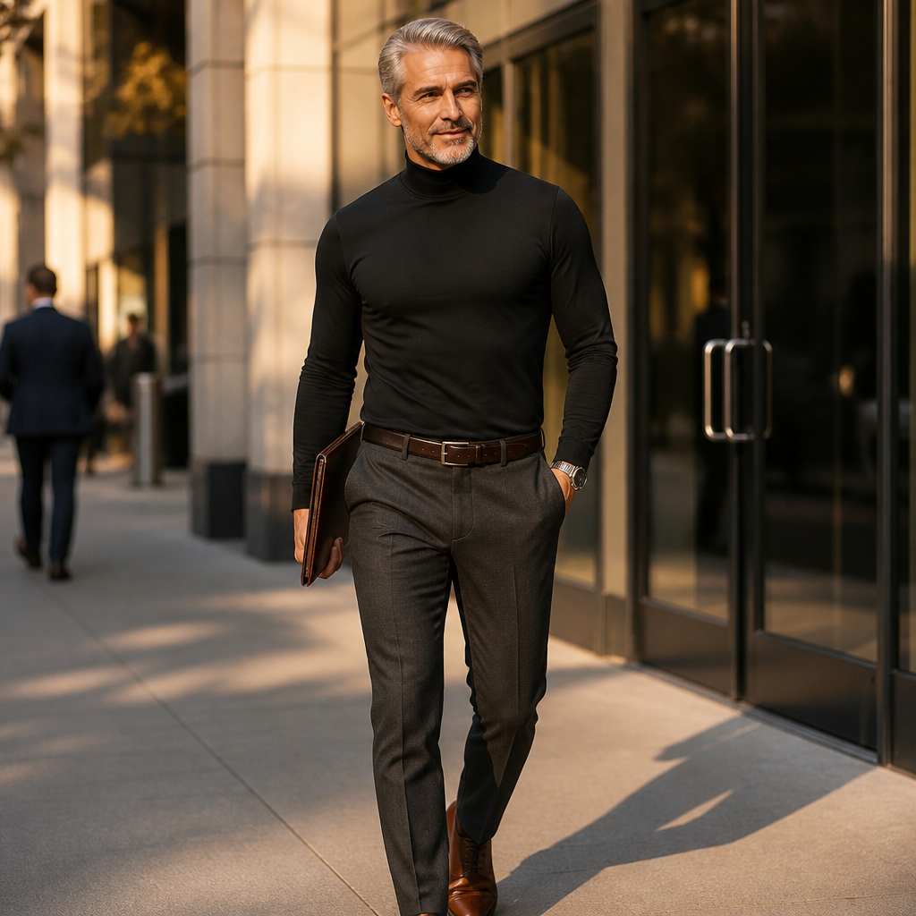 Marsilio™ – Men’s Sculpting Slim-Fit Mock Turtleneck