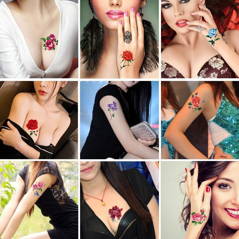 Waterproof Skin-Friendly 3D Body Art Tattoo Sticker Collection