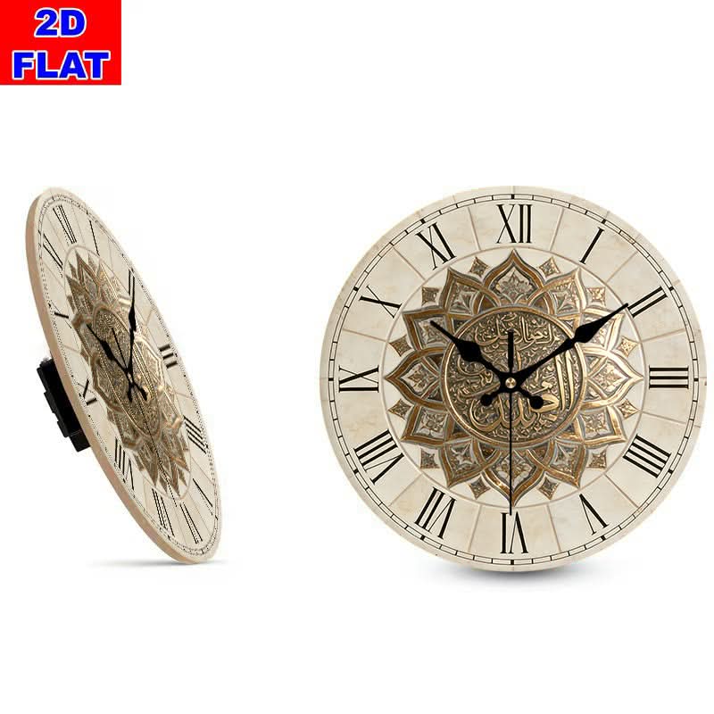 Vintage Roman Style Wooden Wall Clock