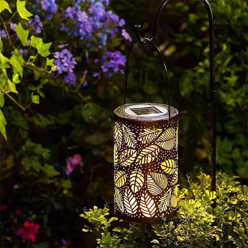Solar garden lamp with sunflower motif