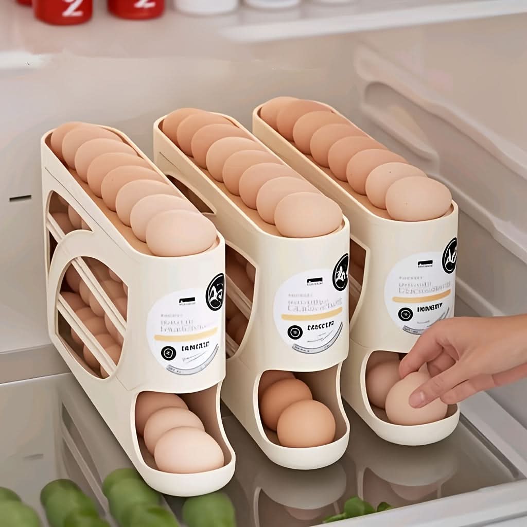 4-Level Rolling Egg Storage Organizer