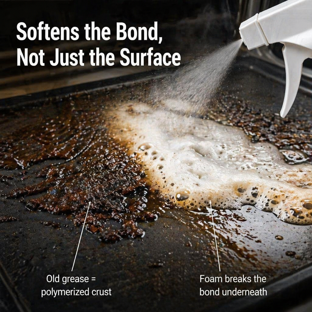 FlareClean™ — Break Down Year-Old Oven Grease in Just 5 Minutes