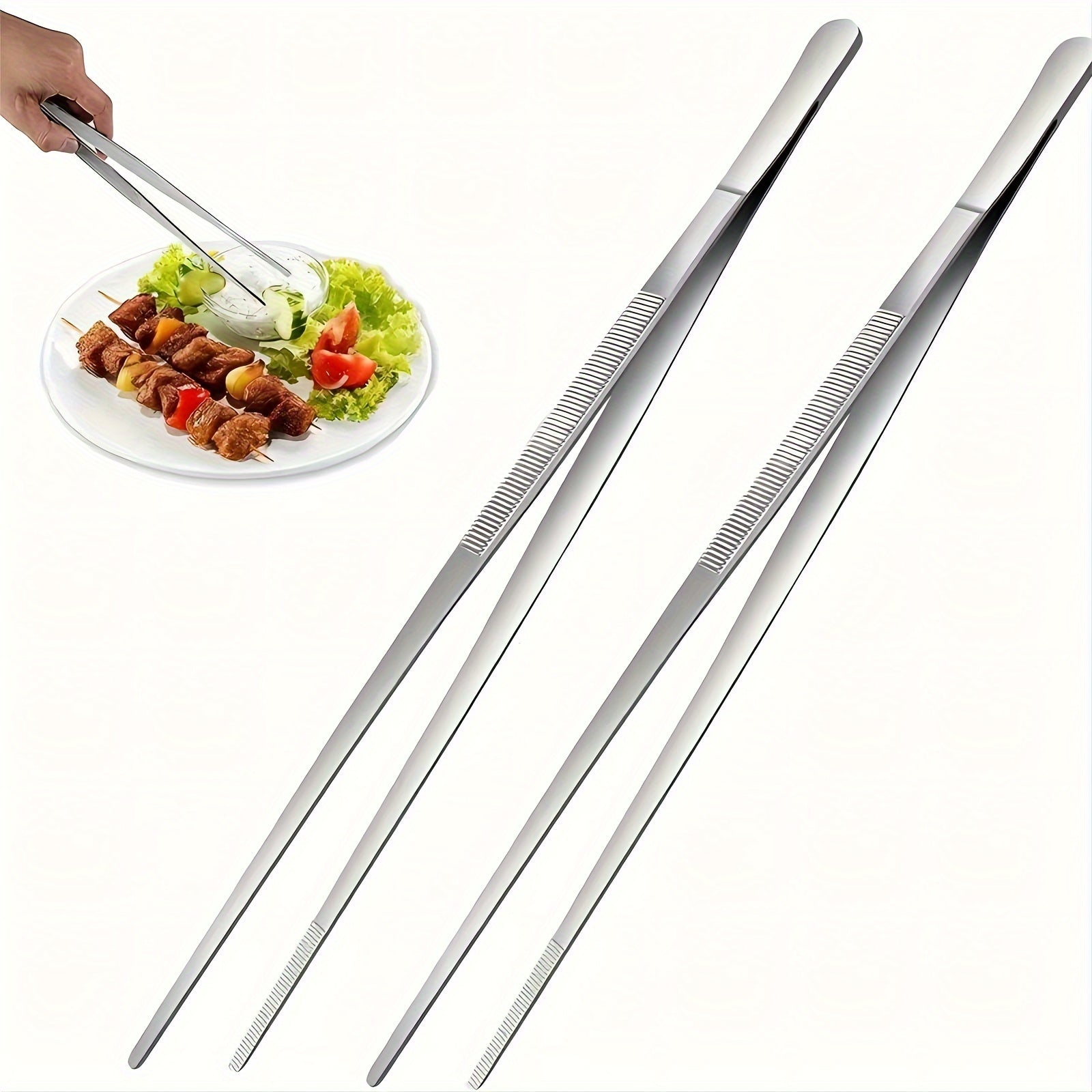MasterChef Pro – 25cm Stainless Steel Grilling Tongs for Perfect Control