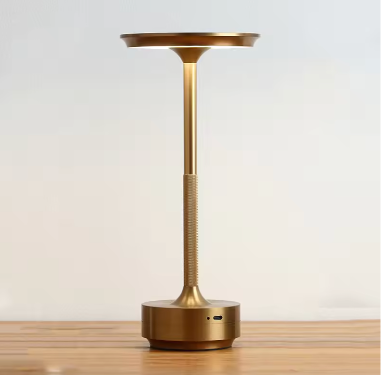 Wireless LED Desk Lamp with Touch Dimmer – Aluminum Build, IP44 Rated