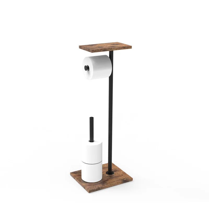 Freestanding Toilet Roll Holder | Tray for Phone and Essentials | Sturdy Stand | BathBridge