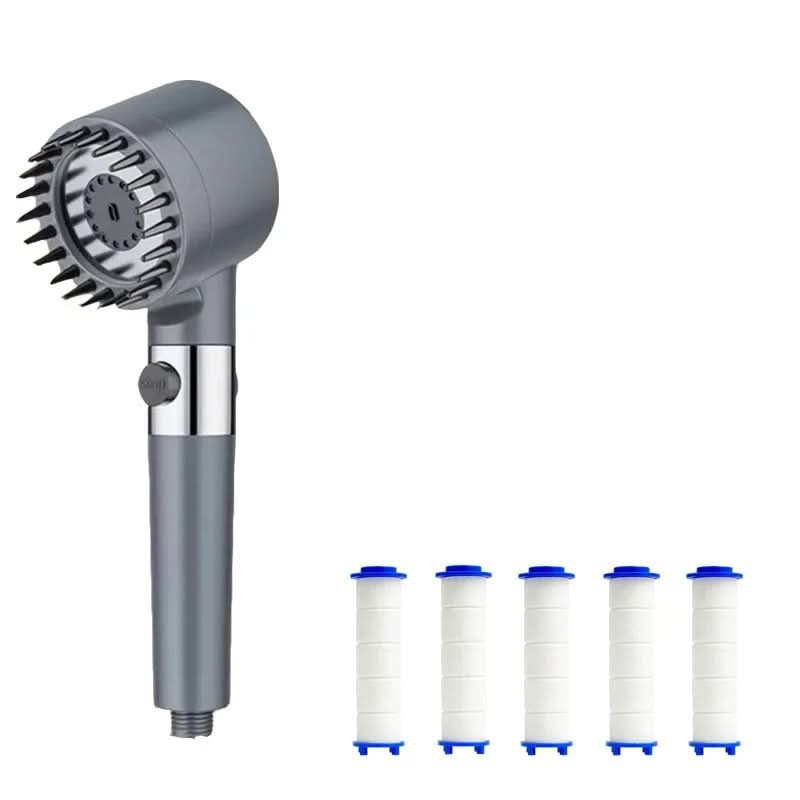 High-Pressure Shower Head with 3 Settings – Filtered Water System