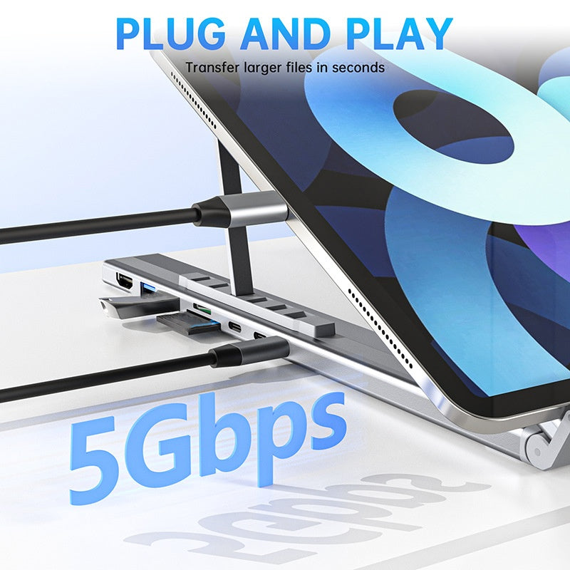 VoltEdge™ Hub Stand — Power Your Focus with Effortless Comfort and Lightning-Speed Connectivity
