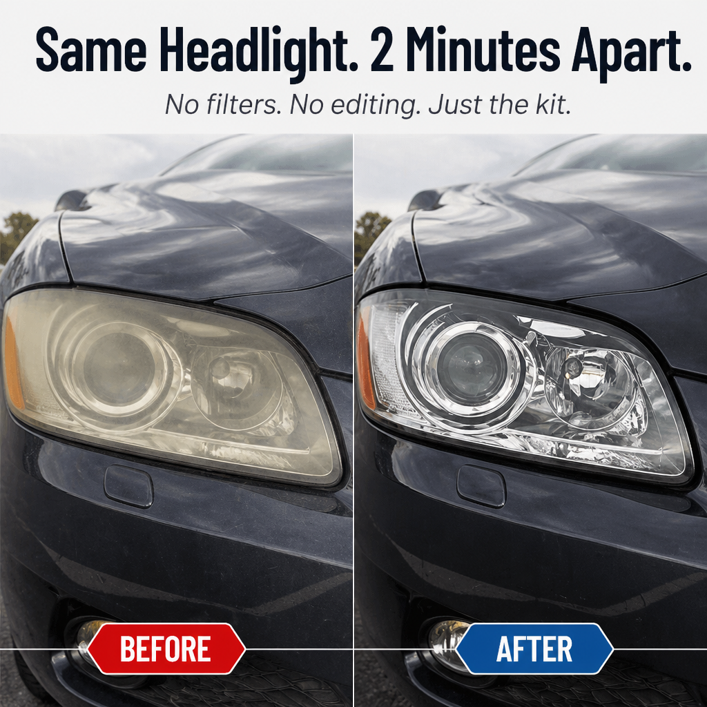 LumiVanta™ — Remove Yellow Fog & Seal Headlights Crystal-Clear in 2 Minutes