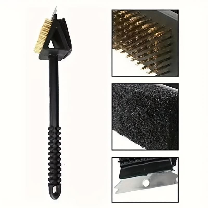 3-in-1 BBQ Cleaning Brush with Copper Wire