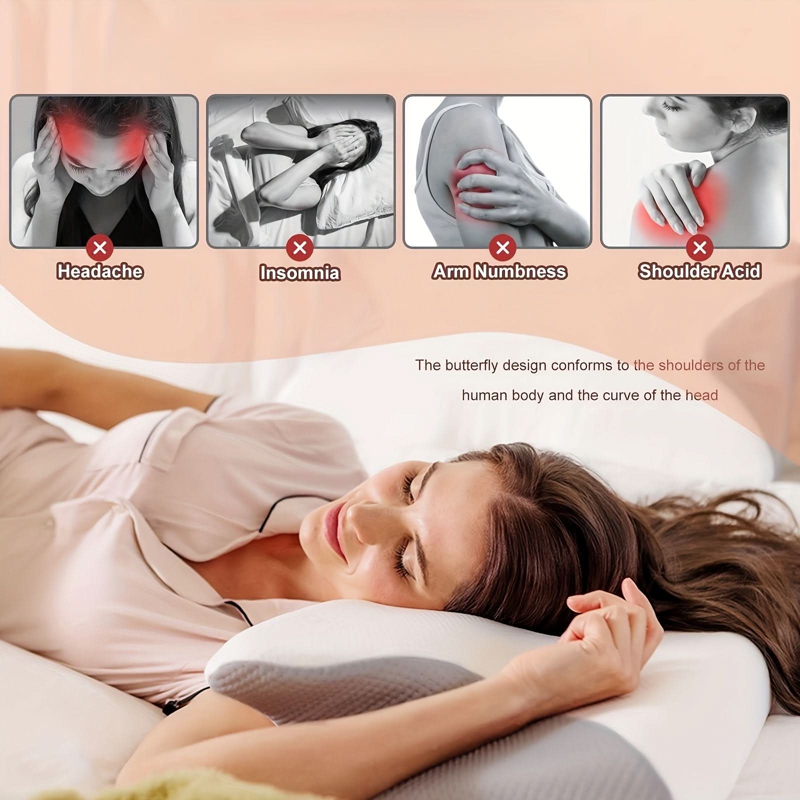 Memory Foam Neck Support Pillow for Cervical Comfort