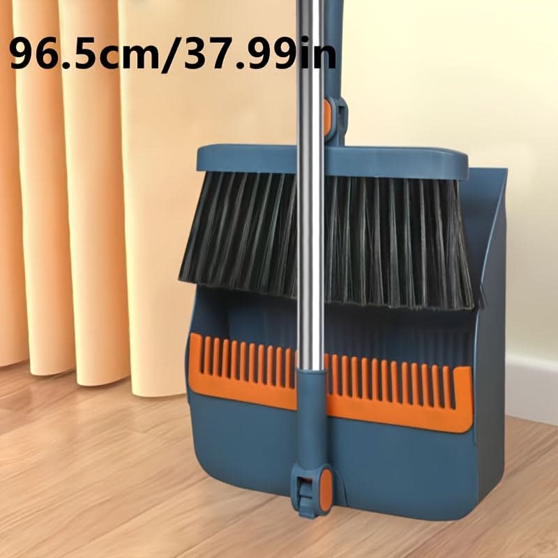 Cleaning Set with Long Handle Broom and Dustpan