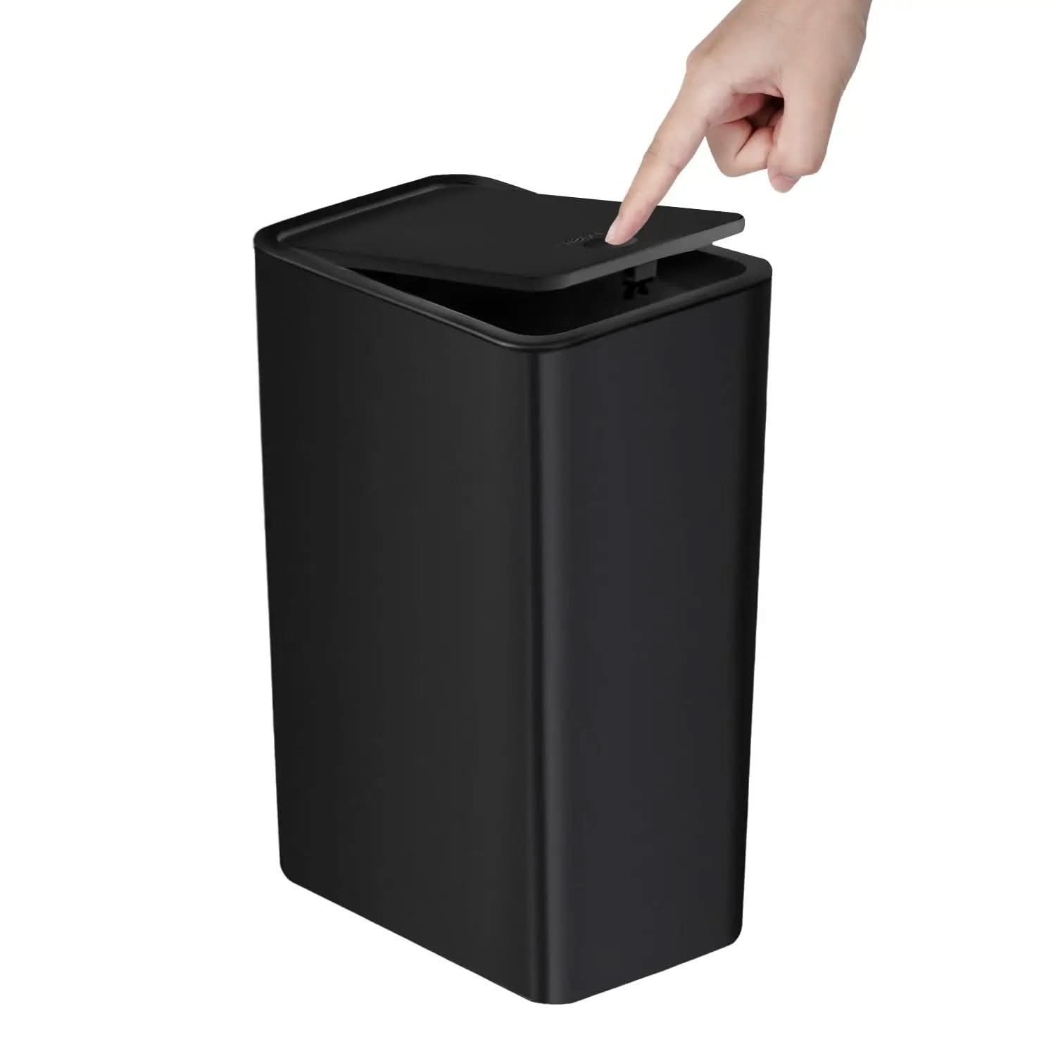 Slim 10L Trash Can with Press Top Lid