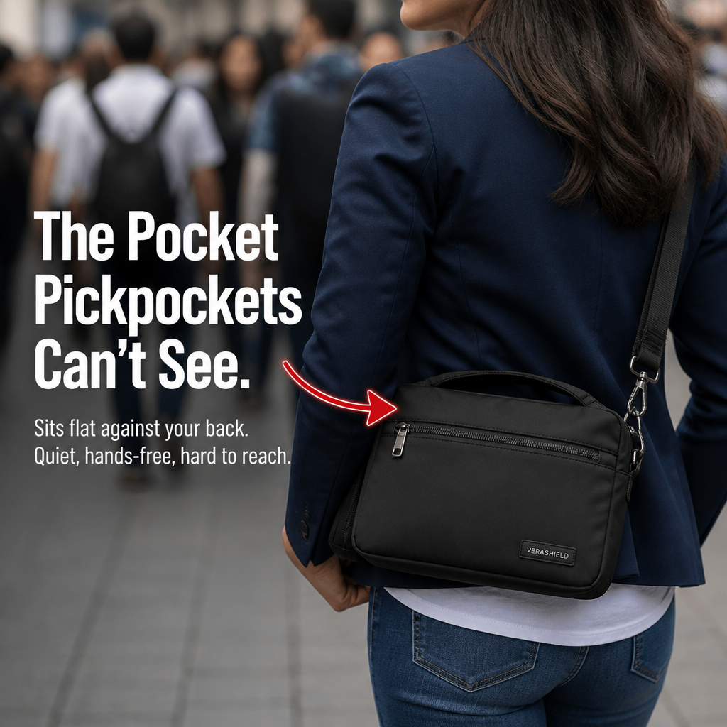 VeraShield™ — Pack Clever, Walk Light & Ditch the Pickpocket Fret