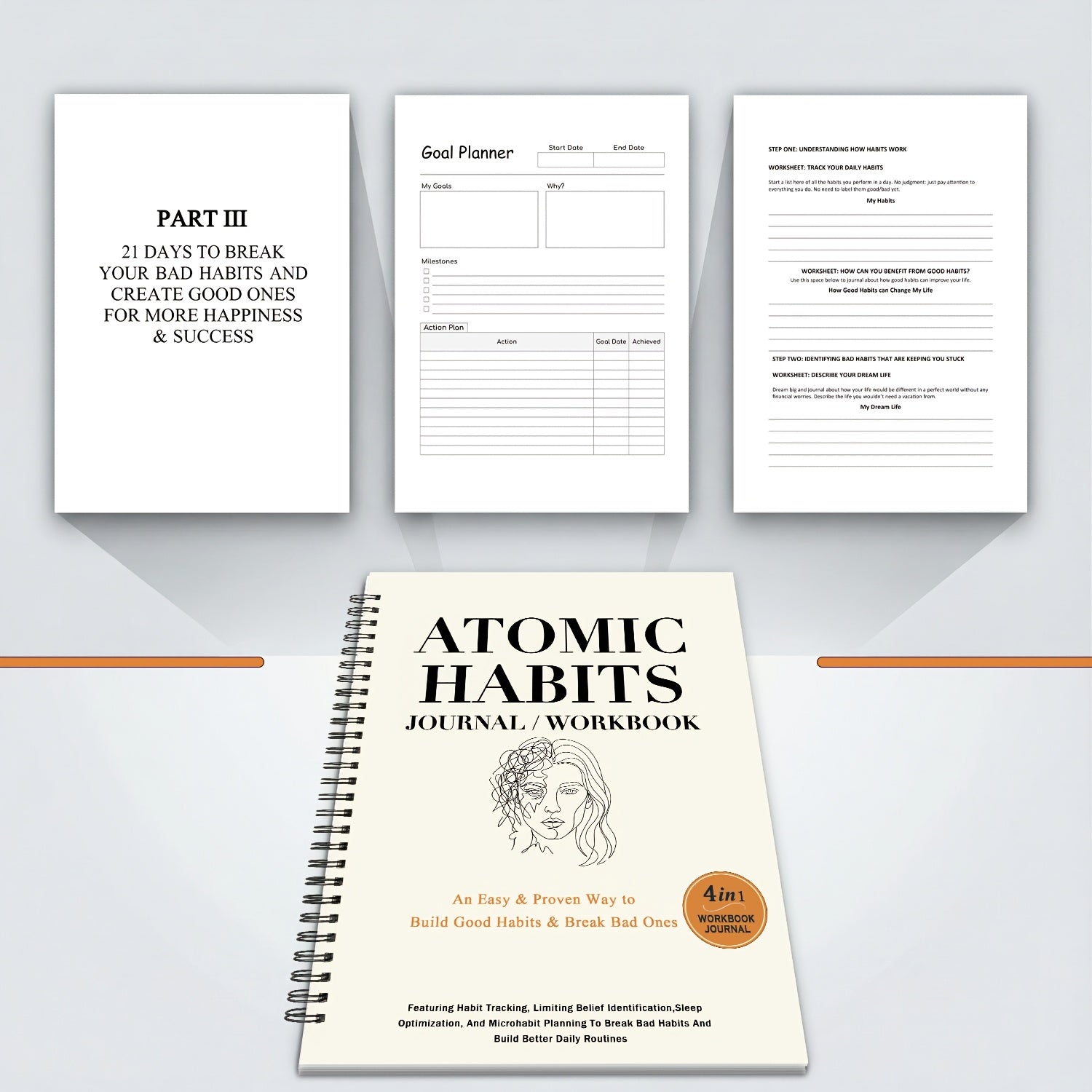 HabitMaster – 21-Day Goal Achievement Workbook & Planner