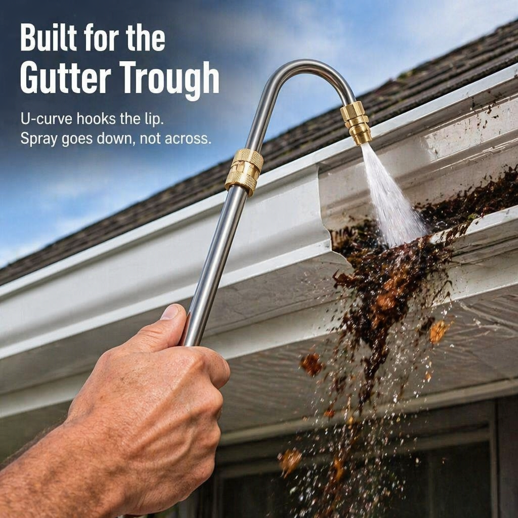SkySweep™ — Blast Away Gutters, Siding & Second-Story Grime Without Ladder Climbing