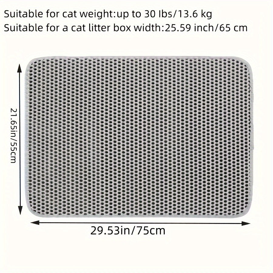 PurrfectClean - Waterproof Honeycomb Cat Litter Mat with Odor Control
