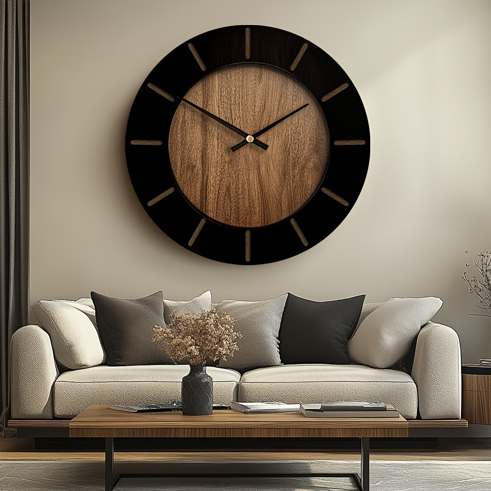 Serenity Timepiece – Quiet Wooden Wall Clock for Home Elegance