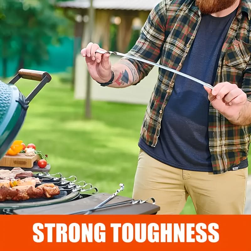 Set of BBQ Skewers with Extended Handles