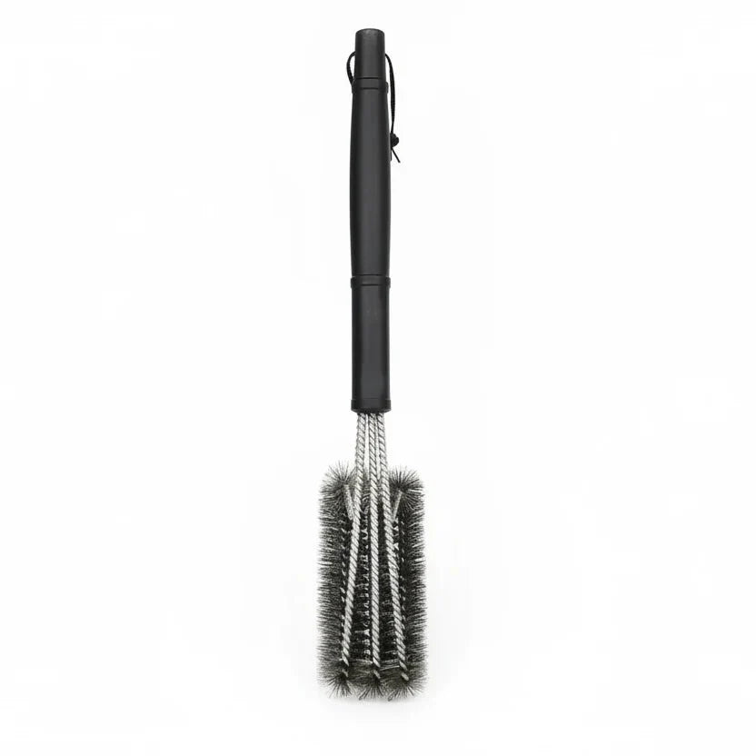 Stainless Steel BBQ Grill Grate Cleaning Brush | Removes Burnt Residue | Secure Grip | FireScrub