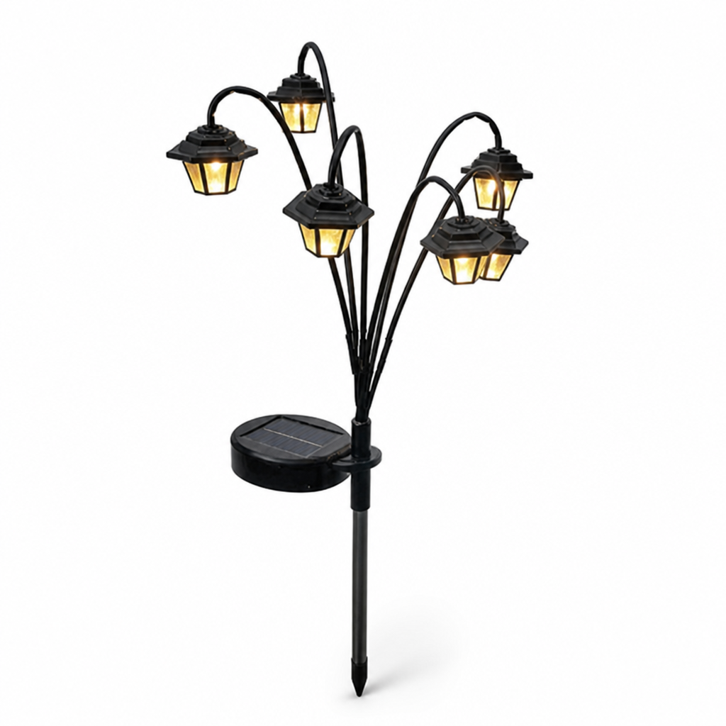Solar-Powered Vintage Warm LED Hanging Lantern