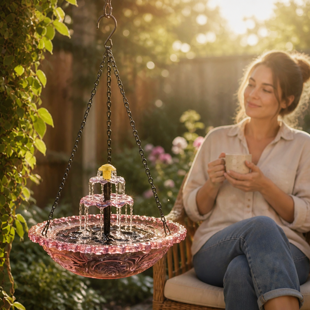 SunStream™ — Transform Your Garden into a Soothing Sanctuary of Sunlit Water and Wildlife