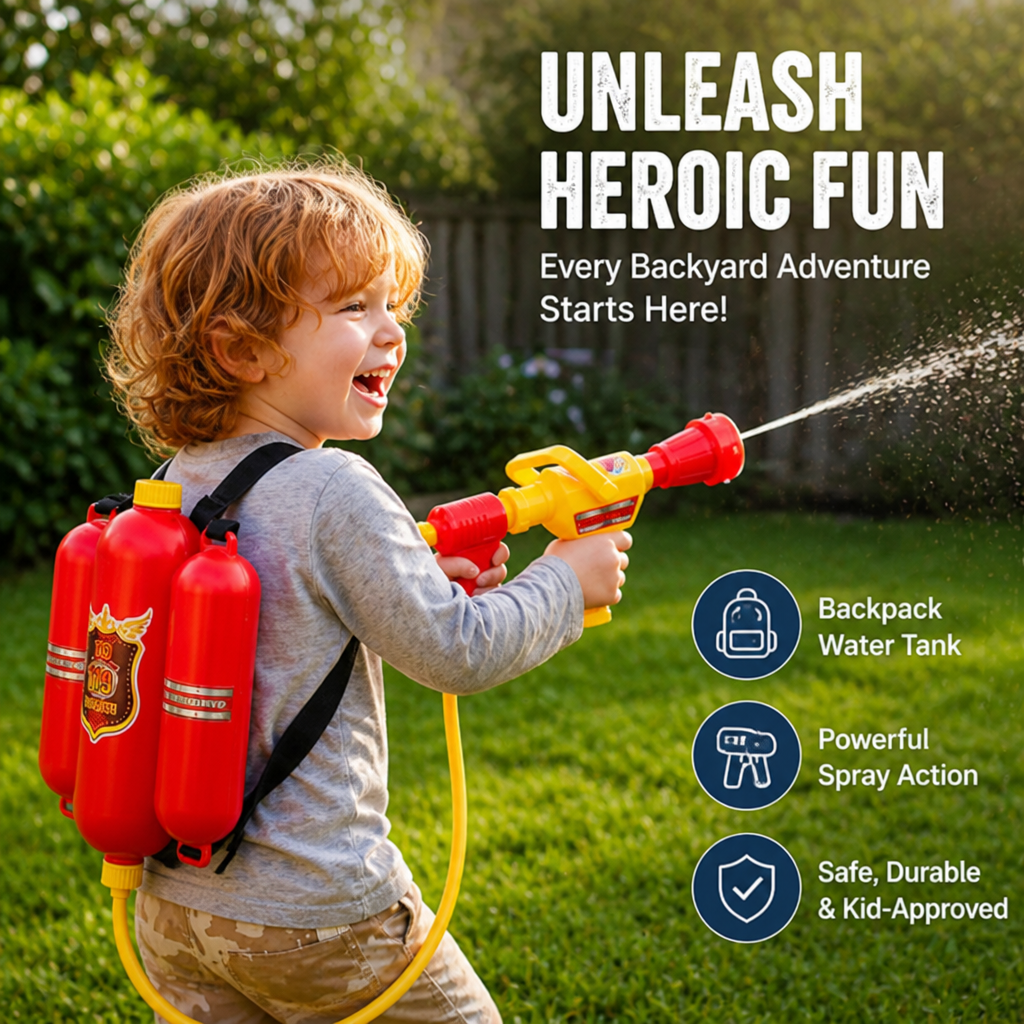 BlazeCharge™ Water Warrior Backpack — Unleash Heroic Outdoor Thrills Kids Beg For