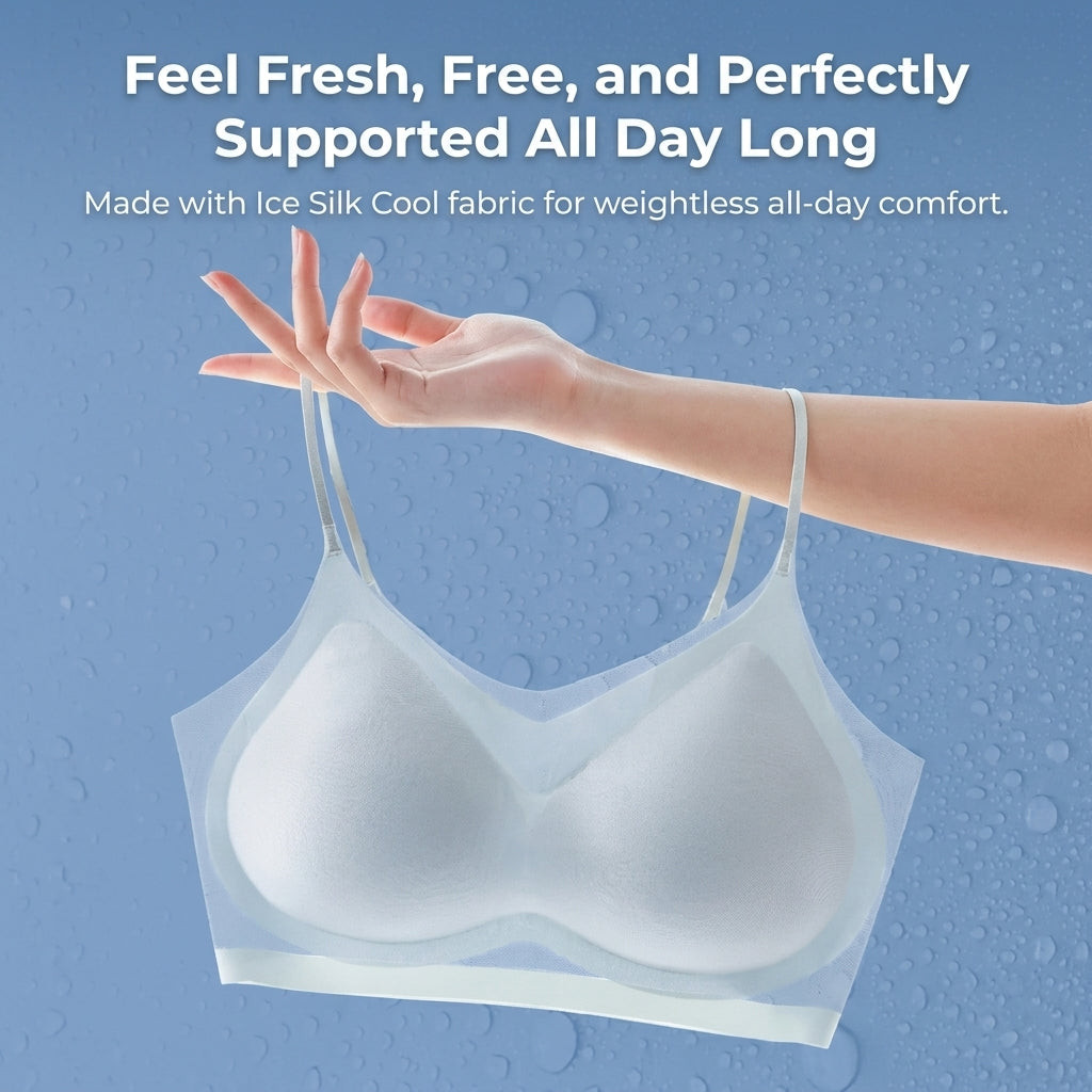 BreezeLume™ – Seamless Wireless Ice Silk Bra with Cooling All-Day Comfort