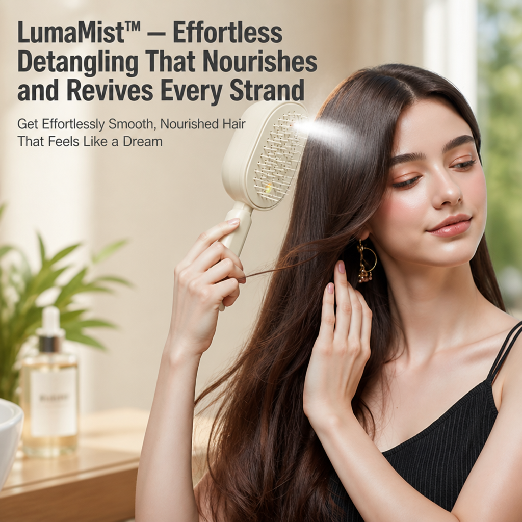 LumaMist™ — Effortless Detangling That Nourishes and Revives Every Strand