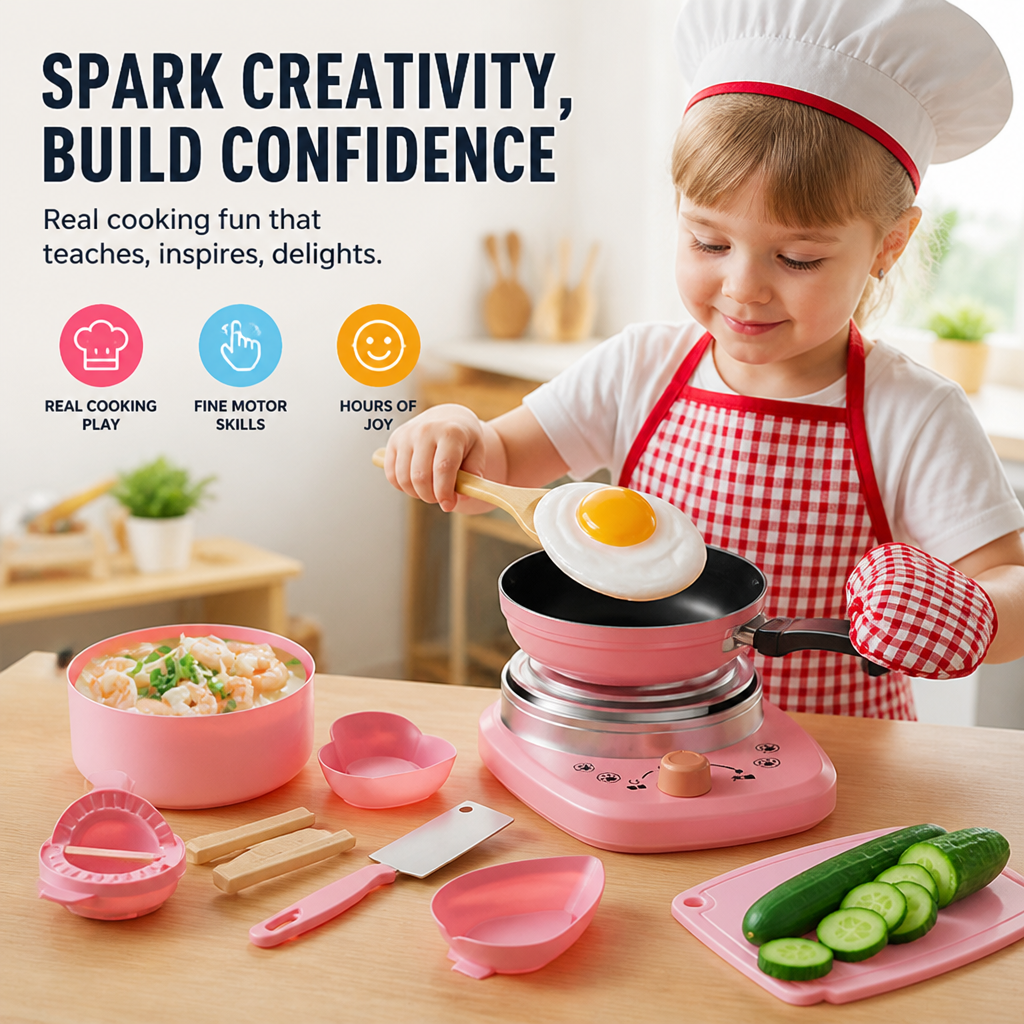22-piece CulinaryPlay™ Mini Kitchen Set — Ignite Creativity and Confidence with Every Stir