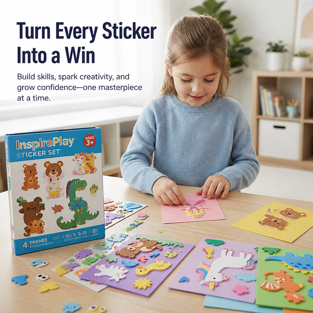 InspirePlay™ Sticker Set — Ignite Your Child’s Confidence and Unleash Endless Creativity Every Time They Play