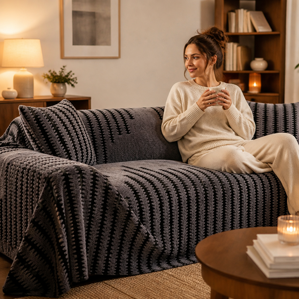LumiNest™ Plush Sofa Cover — Wrap Your Sofa in Unshakable Comfort and Plush Luxury