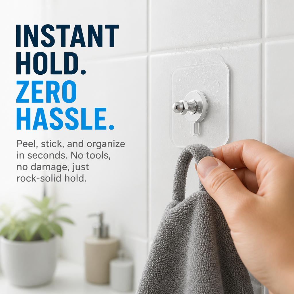 SureHold™ Hooks — Instantly Command Your Space with Effortless, Rock-Solid Order