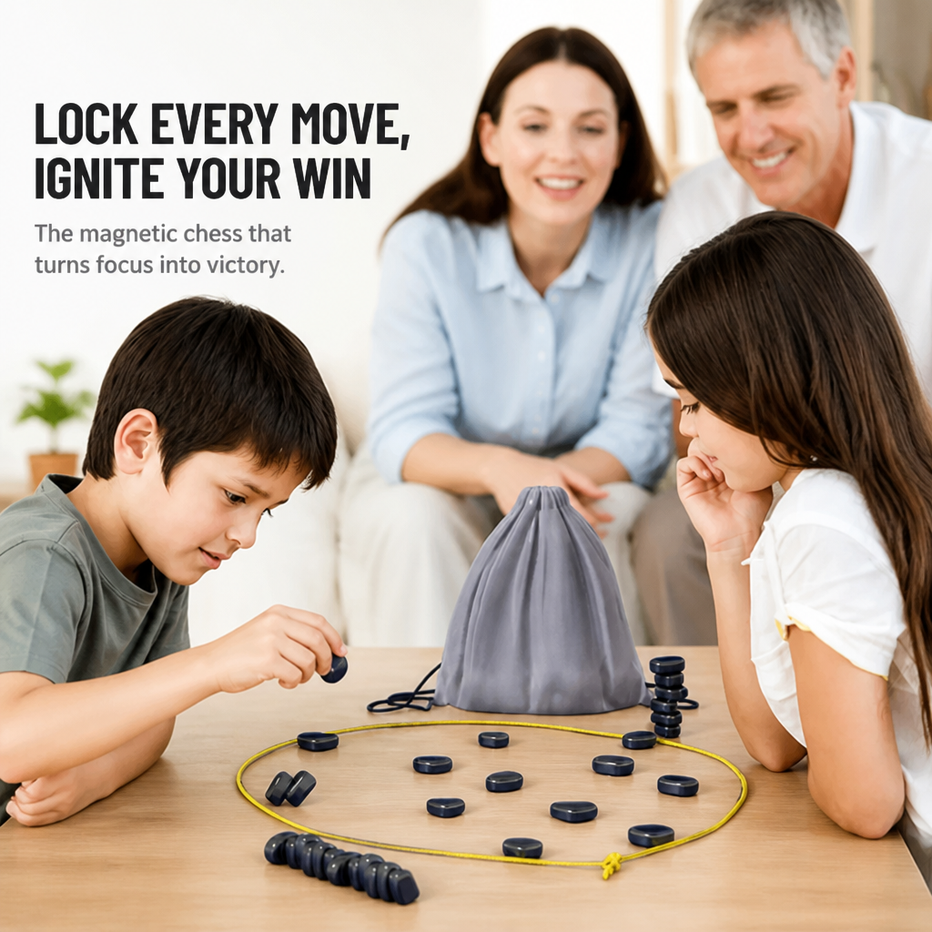 StratagemX™ Magnetic Chess — Lock Every Move, Ignite Your Winning Mindset