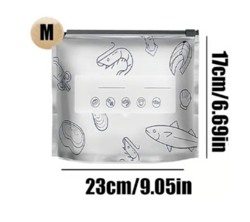 Set of 20 Reusable Aluminum Zip Closure Bags – Resealable Up to 200 Uses