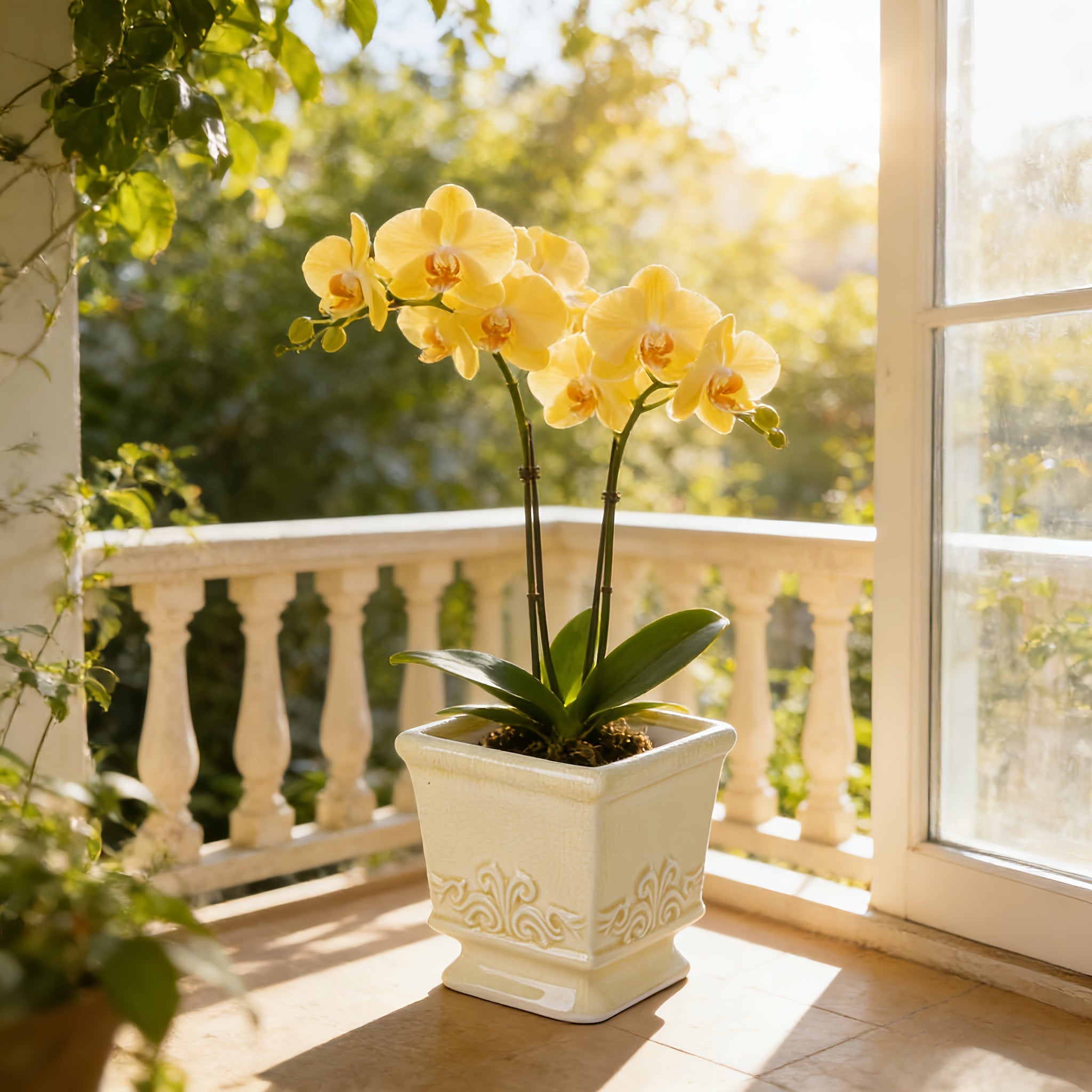 Rustic Elegance – Chic Ceramic Planter for Indoor Greens