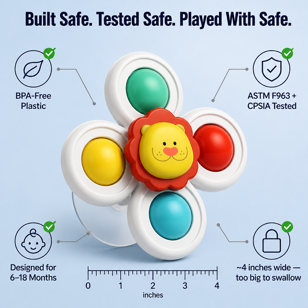 SpinSoothe™ — Place One on the Tray and Enjoy Your Meal Quietly | 3-Pack