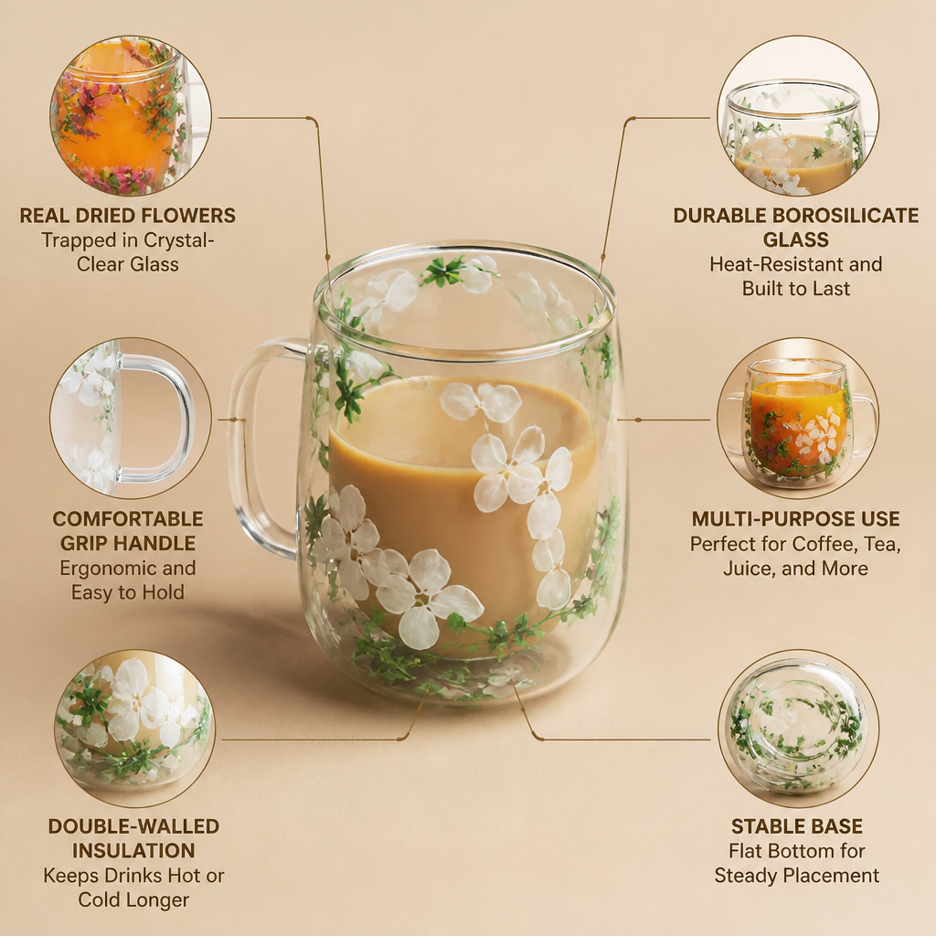 SereniSip™ — Wrap Your Hands in Cool Comfort and Timeless Floral Beauty