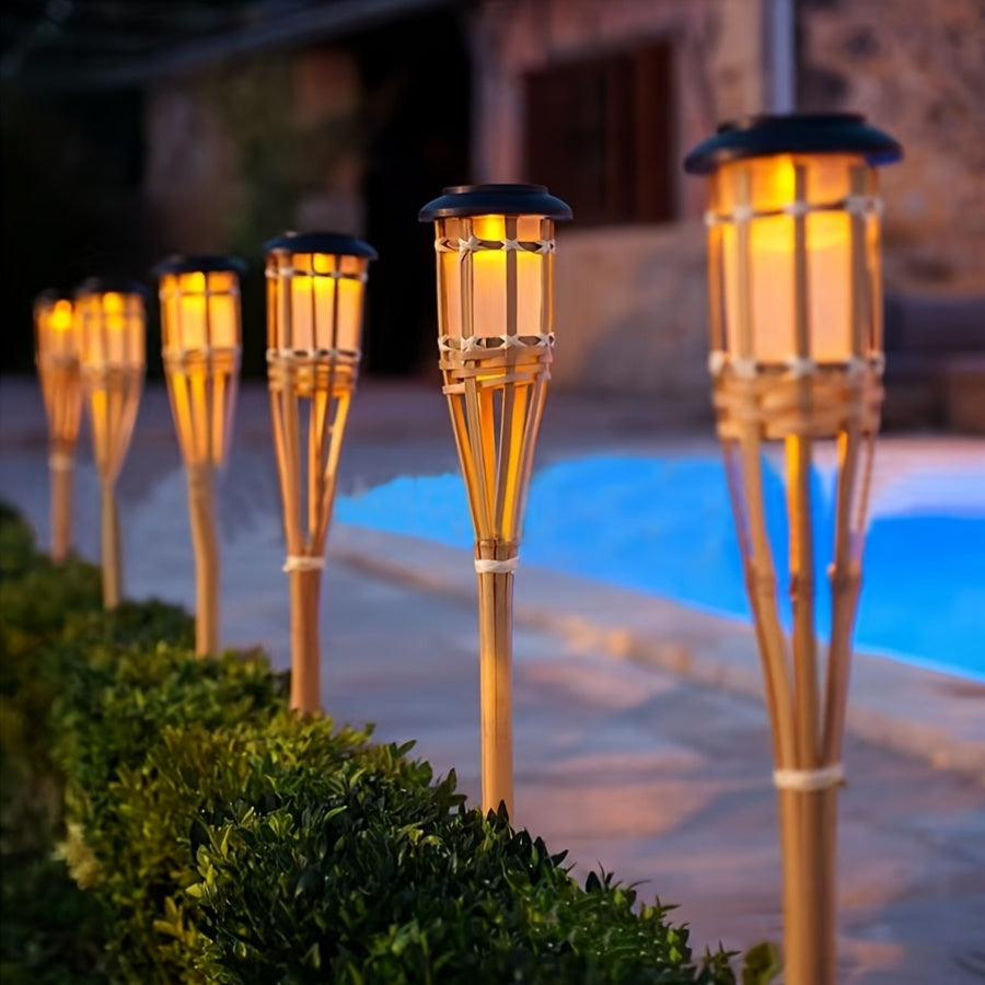 RadiantBamboo – Eco-Friendly Solar LED Lanterns for Outdoor Charm